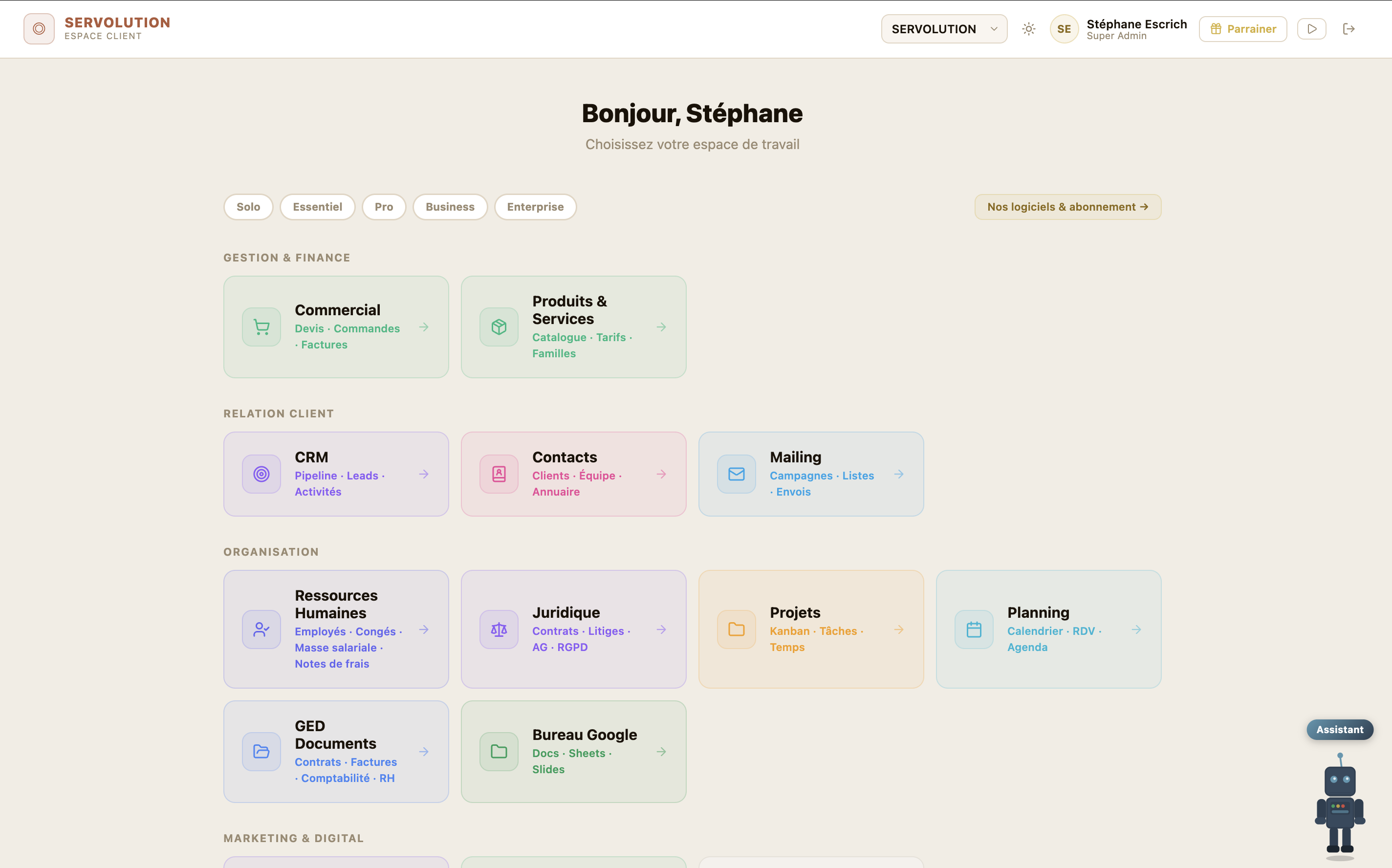 Module Tresorerie SErvolution